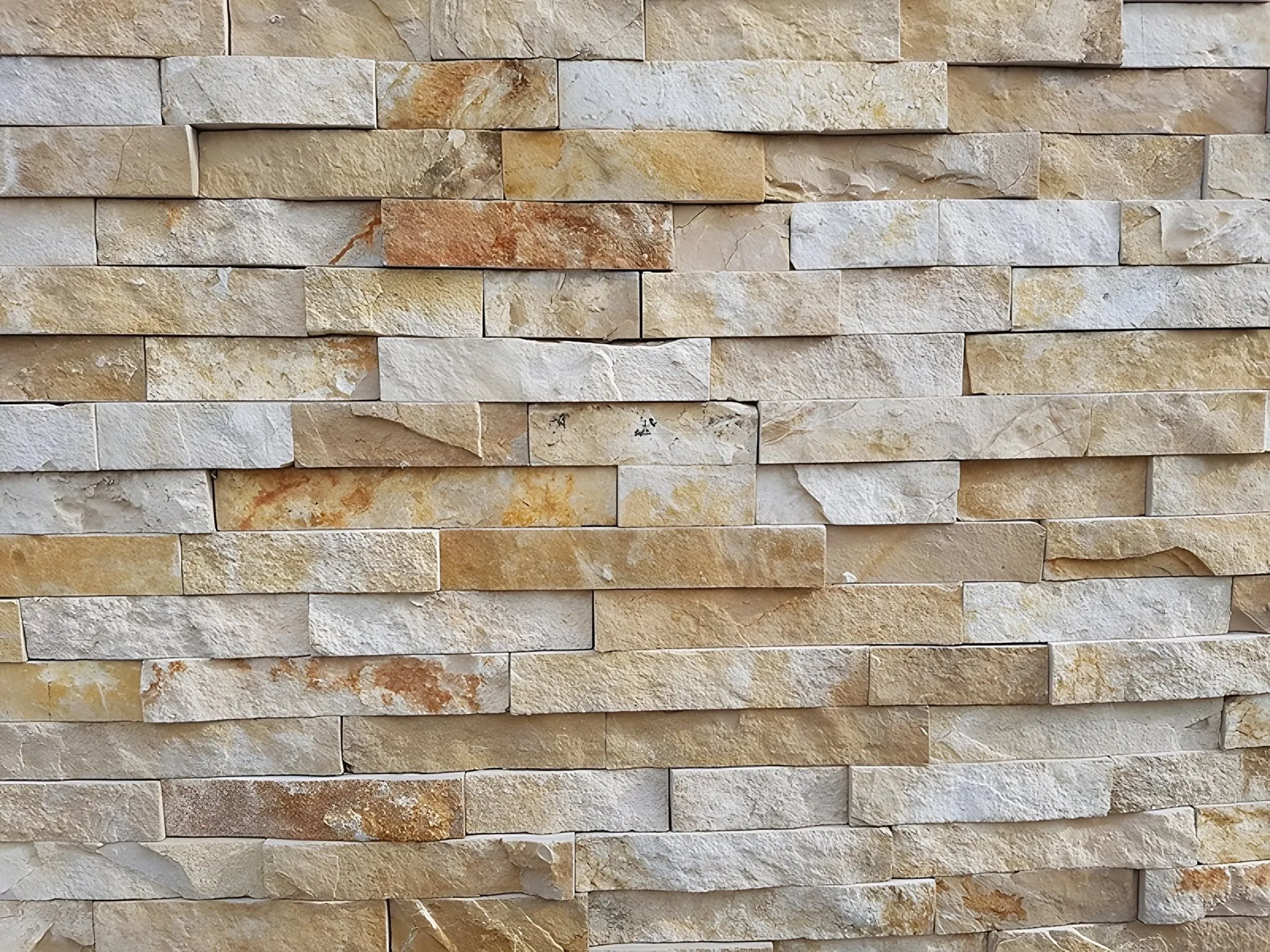 Rivestimento interno con listellini rifilati h. 5cm in pietra di Trani